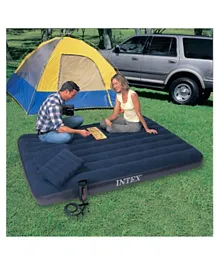 Intex Downy Airbed Set Queen - Blue