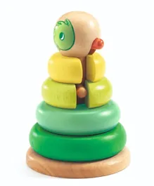 Djeco Tournitwist Wooden Stacking Ring Toy - Multicolor