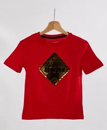 Aeropostale Gamer Shiny Gel Print T-Shirt - Red