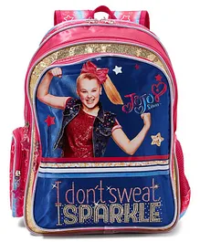 Nickelodeon Jojo Siwa Backpack with 3 Compartments and Side Pocket Pink Blue - 16 inches