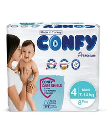 Confy Premium Baby Diapers Micro Pack Maxi Size 4 - 8 Pieces