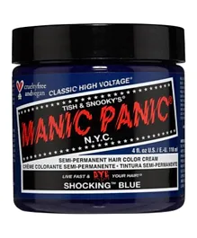 MANIC PANIC Classic High Voltage Semi Permanent Hair Color Cream Shocking Blue - 118mL
