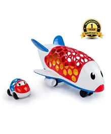 OBALL Go Grippers Cargo Jet Toy - Interactive Multicolor Airplane with Sounds for Toddlers, Easy-Grasp, Includes 1 Vehicle