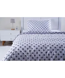 PAN Home Penny Polka 2-Piece Reversible Comforter Set - Grey