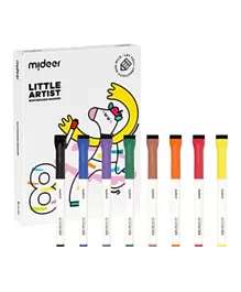 Mideer Little Artist Magnetic White Board Markers, Washable, 8 Pack, Vibrant Colors for Classroom & Home Use