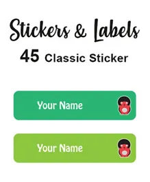 Ladybug Labels Personalised Name Labels  Mark - Pack of 45