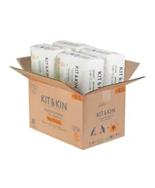 Kit & Kin Hypoallergenic Eco Nappies Size 3 Pack of 4 - 34 Each