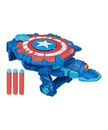Marvel Classic Avengers Mech Strike Monster Captain America Monster Blast Shield Toy with 3 Darts