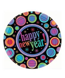 Party Centre Modern New Year's Dessert Plates  - 8 Pieces