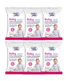 Cool & Cool Baby Clothe Cleansing Wipes Pack of 6 - 12 Pc
