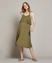 Bella Mama Maternity Dress - Olive