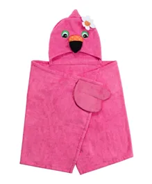 Zoocchini Franny the Flamingo Hooded Towel - Pink
