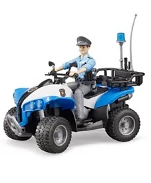 Bruder Police-Quad with Policeman and Accessories - Blue