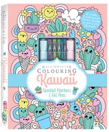 Hinkler Kaleidoscope Colouring Kawaii Kit - 30 Pages
