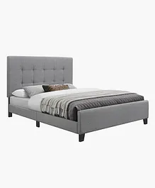HomeBox Kulltorp Queen Upholstered Bed - Grey
