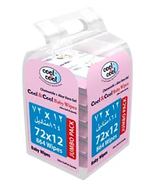 Cool and Cool Baby Wipes Jumbo Pack and 6 Pack Free - 72 Wipes