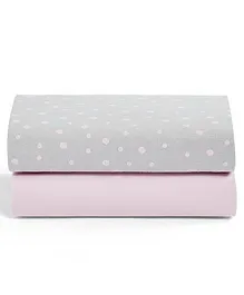 Snuz SnuzPod Cotton Crib Fitted Sheets Rose Spots - Pack of 2