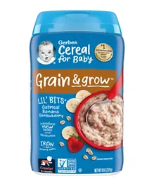 GERBER LIL BITS Cereal Oatmeal Banana Strawberry - 227g