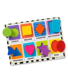 Melissa & Doug Shapes Chunky Puzzle - Multicolour