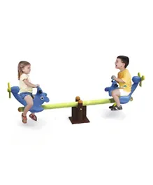 Myts Airplane Spring Seesaw - Blue and Green