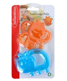 Infantino Teethings Pals Orange Blue - 2 Pieces