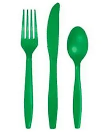 Creative Converting Touch of Color Cutlery Set Emarald Green - Pack of 24