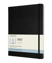 MOLESKINE Classic 12 Month 2022 Monthly Planner Hard Cover XL  - Black
