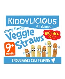 Kiddylicious Cheesy Straws Pack Of 10 - 12g Each