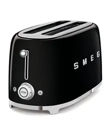 Smeg 50's Retro Style 4 Slice Toaster with Removable Crumb Tray 1500 W TSF02BLUK - Black