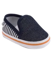 Pimpolho Children's Jeans Shoes With Stripes - Navy
