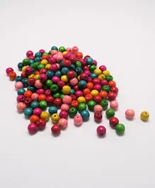 Craft Wooden Assorted Beads 8mm - Multicolor
