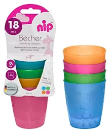 Nip Drinking Beaker Multicolor Pack of 4 - 300 ml