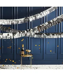 Ginger Ray Pop The Bubbly Fringe Foil Garland - Silver