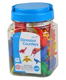 Edx Education Dinosaur Counters 32 Pieces - Multicolour