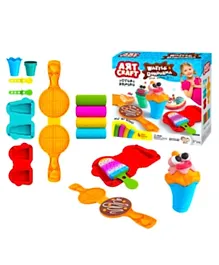DEDE Toys Art Craft Waffle And Ice-cram Dough Set - Multicolor
