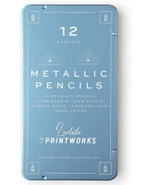 Printworks  Pack of 12 Color Pencil Metallic - Blue