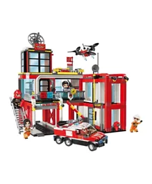 QMAN Fire Rescue Bureau Building Blocks  - 693 Pieces