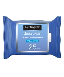 Neutrogena Deep Clean Makeup Remover Facial Wipes - Pack of 25 Wipes