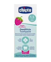 Chicco Strawberry Toothpaste With Fluoride - 50 ml