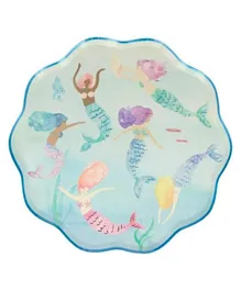 Meri Meri Mermaids Swimming Plates Pack of 8 - Blue