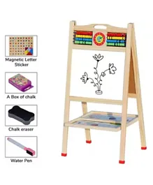 Factory Price Foldable Magnetic Wooden Easel Board With Drawing Accessories & Abacus - 5 Pieces