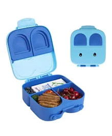 سناك أتاك علبة بينتو لوجبات الطعام على شكل أرنب مع مقبض - أزرق