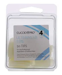 Cuccio Pro Acrylic Nails Ultrawear Tips Size 4 - 50 Pieces