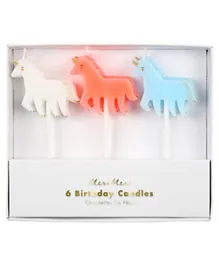 Meri Meri Unicorn Candles Pack of 6 - Multicolour