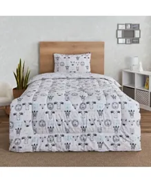 HomeBox Ron Zoological Cotton Twin Comforter Set - 2 Pieces