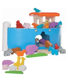 Plan Toys Wooden  Sustainable Play Noah's Ark Set - 12 Pieces