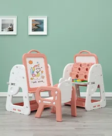 Adjustable Height Drawing Board & Chair Set, Pink - Magnetic, Foldable, Inspires Creativity, Ages 3+