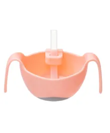 Prince Lionheart Bowl and Straw - Pink & Grey