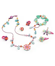 Djeco Jewellery Set  Flower Paradise - Multicolour