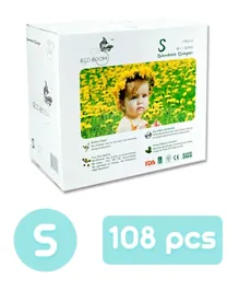 Eco Boom Newborn Baby Bamboo Biodegradable Disposable Diapers - 108 Pieces